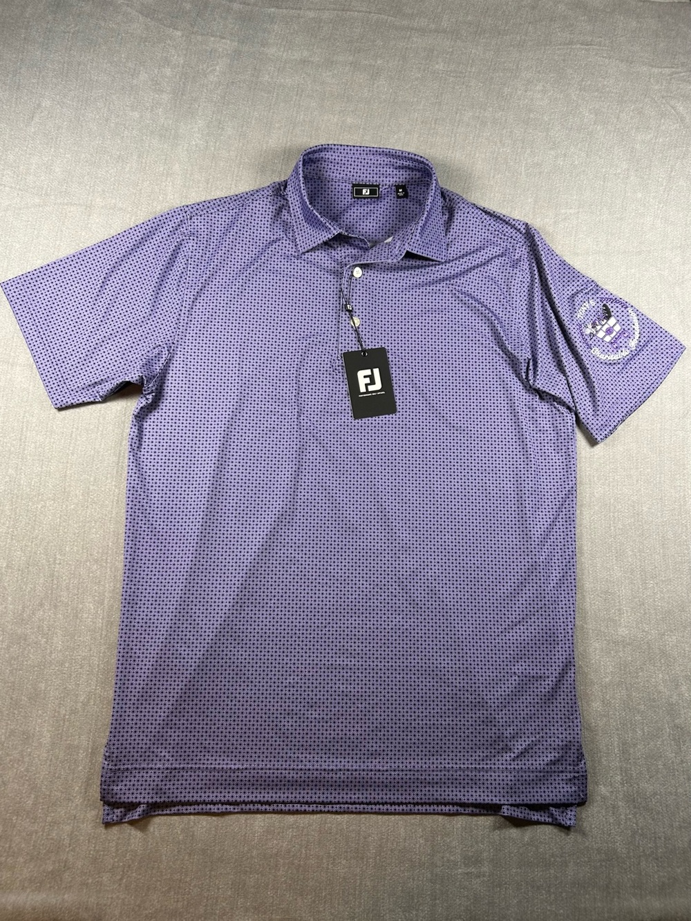 FootJoy Men’s Lavender Micro-Pattern Golf Polo NWT Size Medium